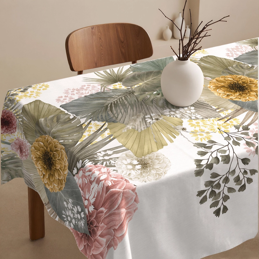 TOALHA DE MESA FLORAL